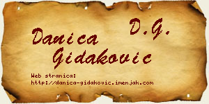 Danica Gidaković vizit kartica